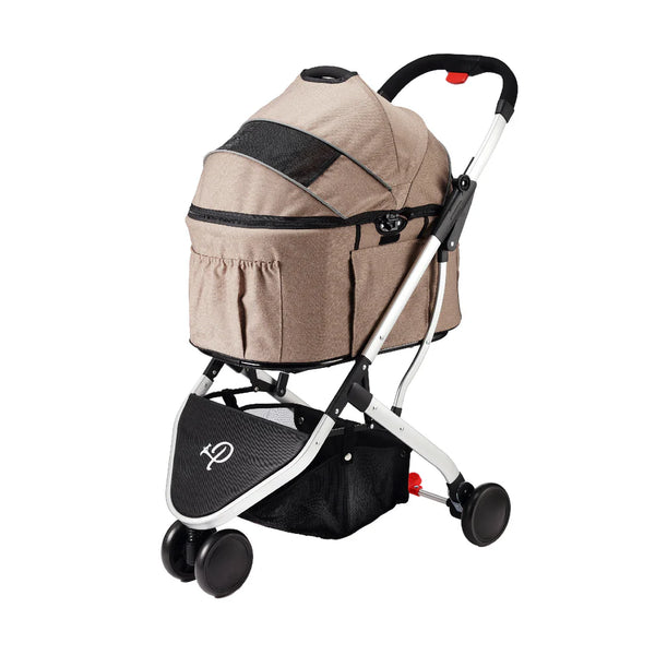 3-in-1 Newport Dog Stroller for Small Dogs(& Medium Dogs + Cats) - Dog Travel Carrier + Dog Car Seat + Dog Stroller