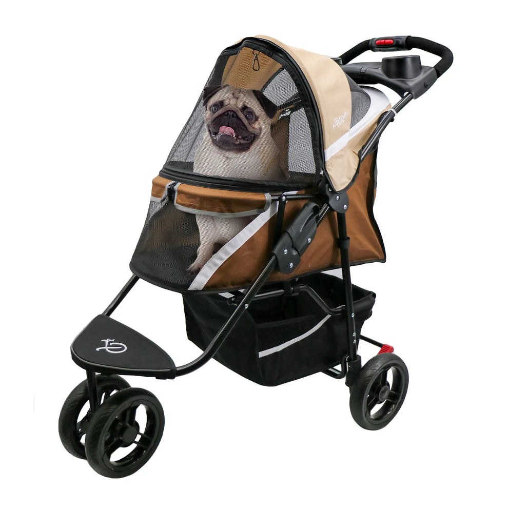 Revolutionary Durable Pet Stroller for Small/Medium Pets, Easy Fold, Supports Dogs and Cats up to 55 lbs