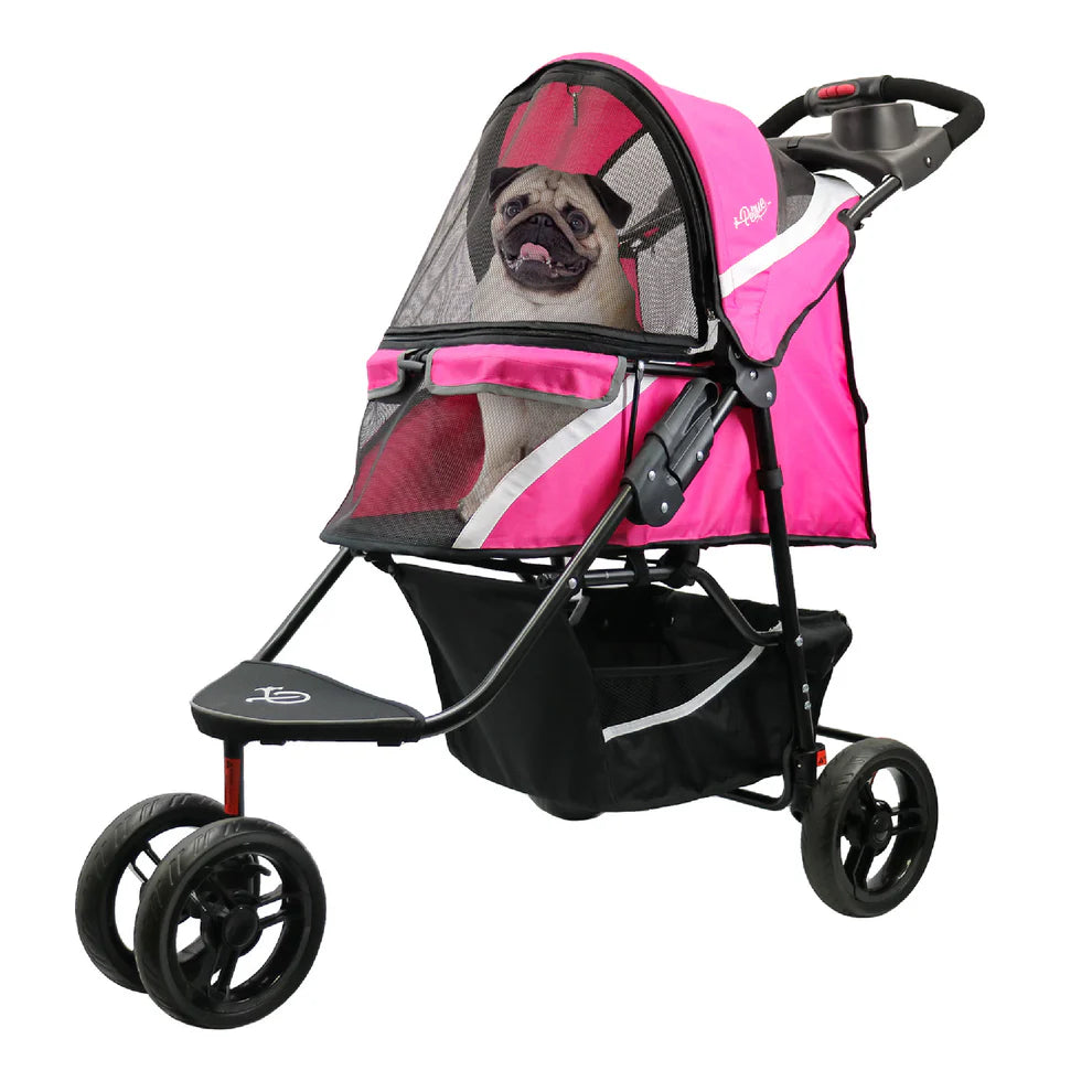 Revolutionary Durable Pet Stroller for Small/Medium Pets, Easy Fold, Supports Dogs and Cats up to 55 lbs